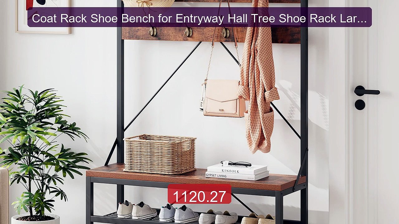 Coat Rack Shoe Bench for Entryway Hall Tree Shoe Rack Large 3... -- Amazing Value 2026 | Must Have!