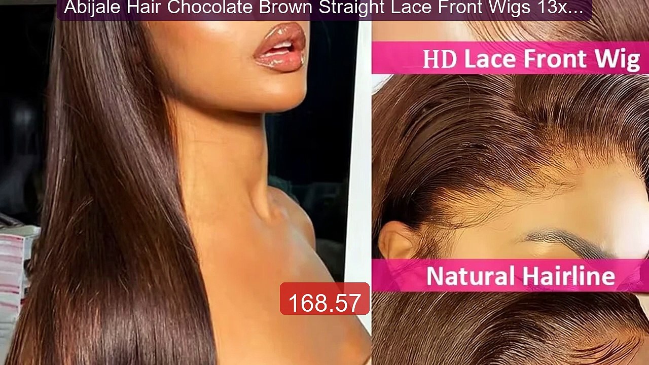 Abijale Hair Chocolate Brown Straight Lace Front Wigs 13x6 13x... -- Hot Deal 2026 | Limited Offer!