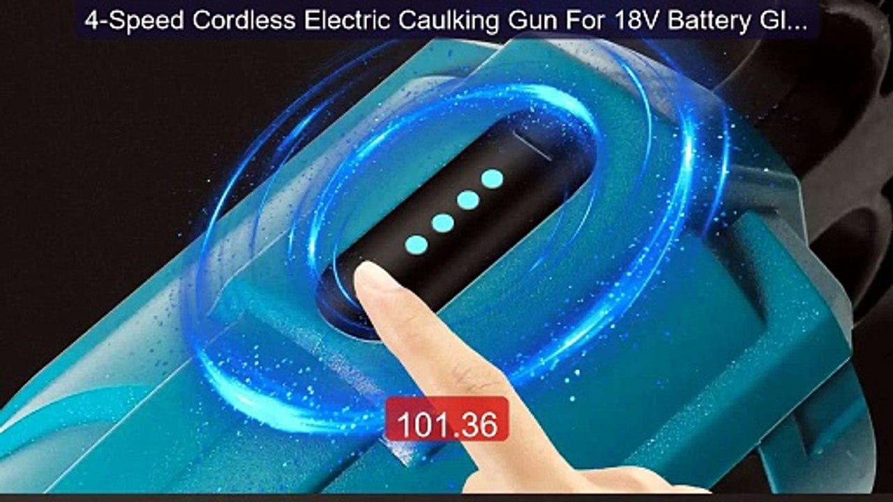 4-Speed Cordless Electric Caulking Gun For 18V Battery Glass ... -- Amazing Value 2026 | Must Have!