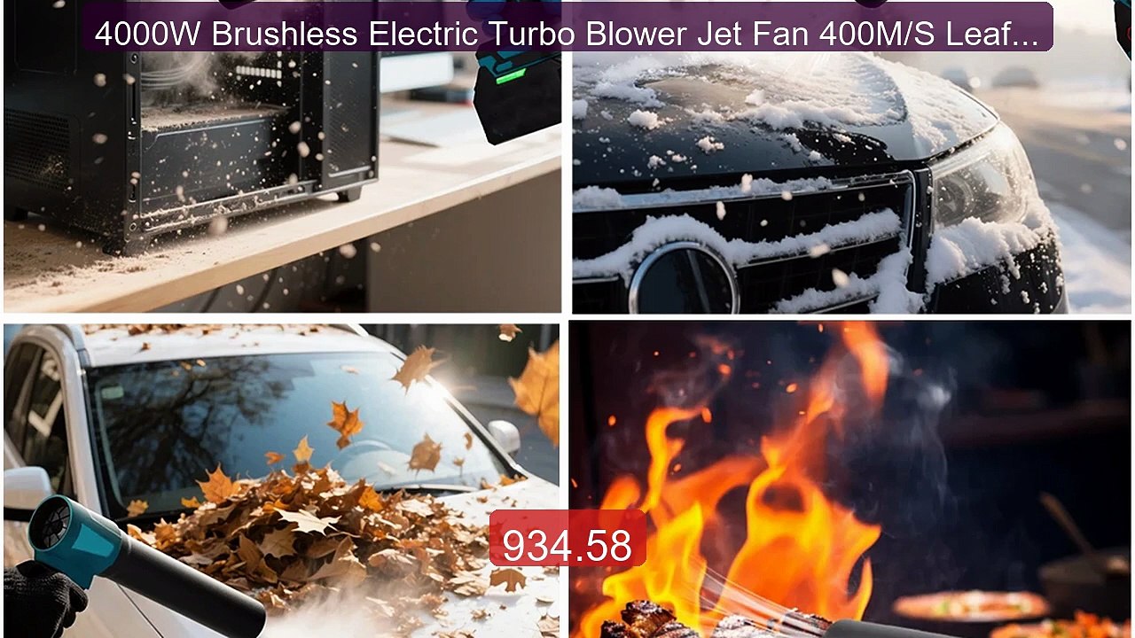 4000W Brushless Electric Turbo Blower Jet Fan 400M/S Leaf Blower Du... -- Top Rated 2026 | Buy Now!