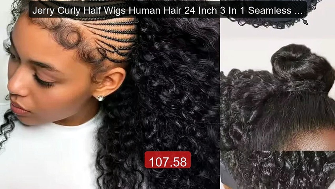 Jerry Curly Half Wigs Human Hair 24 Inch 3 In 1 Seamless Fl... -- Top Pick 2026 | Unbeatable Price!