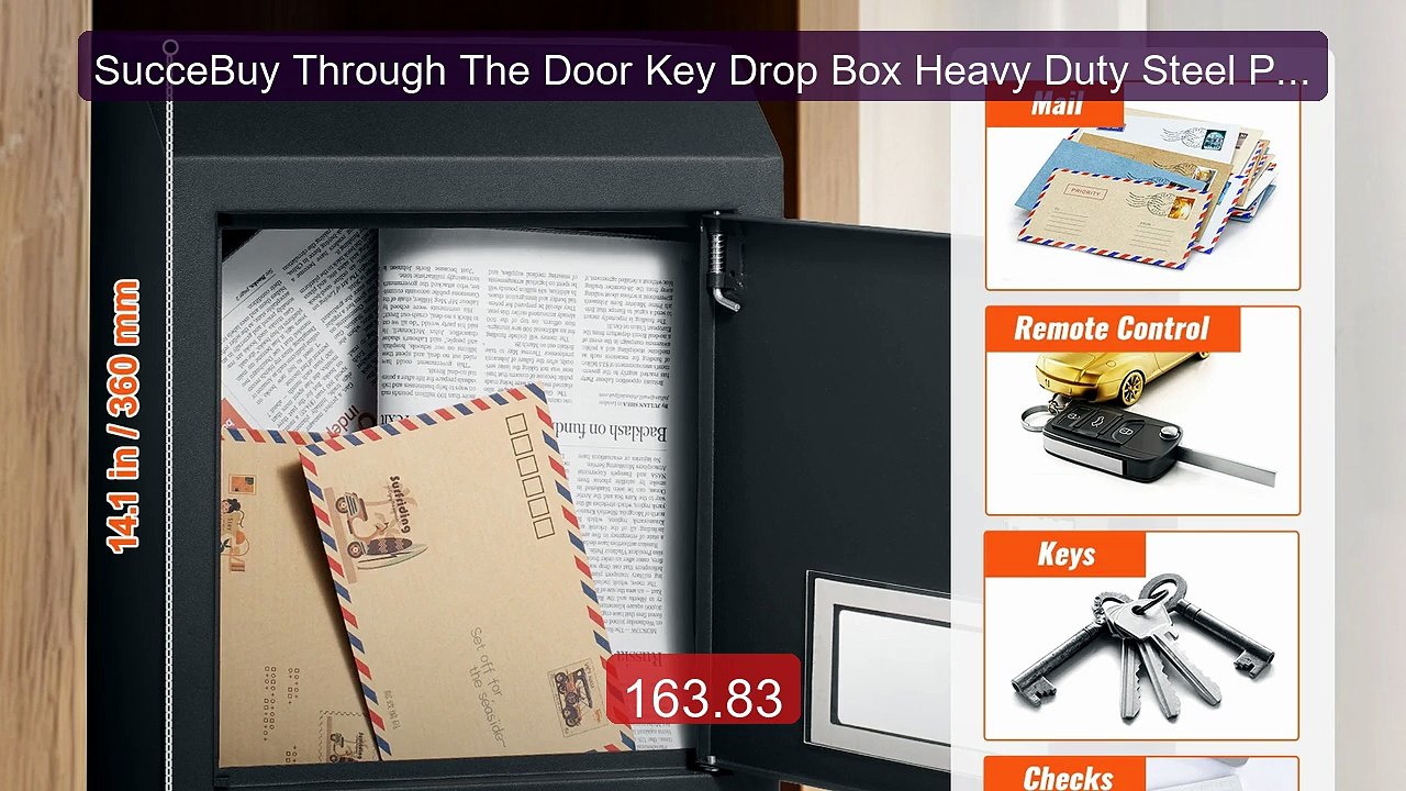 SucceBuy Through The Door Key Drop Box Heavy Duty Steel Plate... -- Amazing Value 2026 | Must Have!