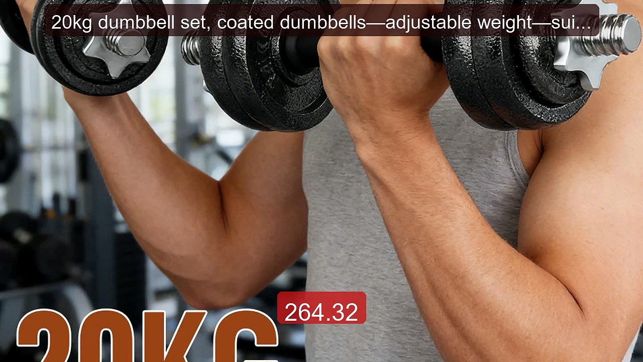20kg dumbbell set, coated dumbbells—adjustable weight—suita... -- Top Pick 2026 | Unbeatable Price!