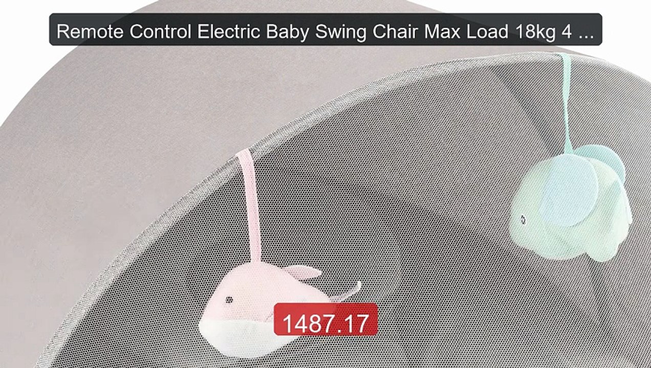 Remote Control Electric Baby Swing Chair Max Load 18kg 4 Gear... -- Amazing Value 2026 | Must Have!