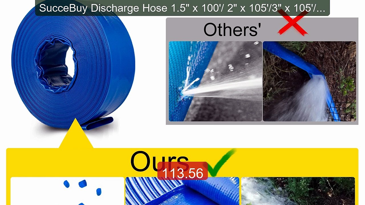 SucceBuy Discharge Hose 1.5" x 100'/ 2" x 105'/3" x 105'/4" x... -- Amazing Value 2026 | Must Have!