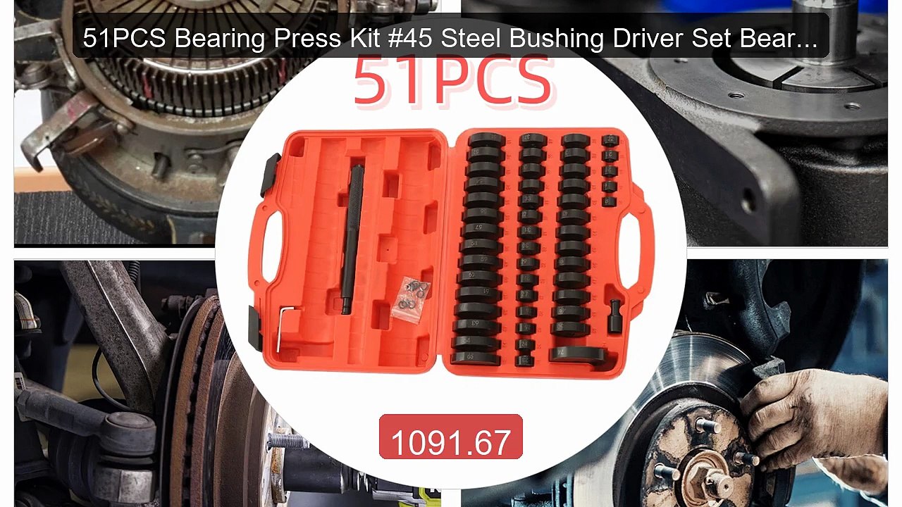 51PCS Bearing Press Kit #45 Steel Bushing Driver Set Bearing ... -- Amazing Value 2026 | Must Have!