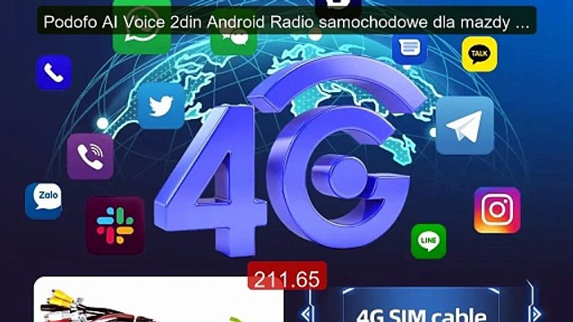 Podofo AI Voice 2din Android Radio samochodowe dla mazdy 5 200... Hot Deal 2026 | Limited Offer!