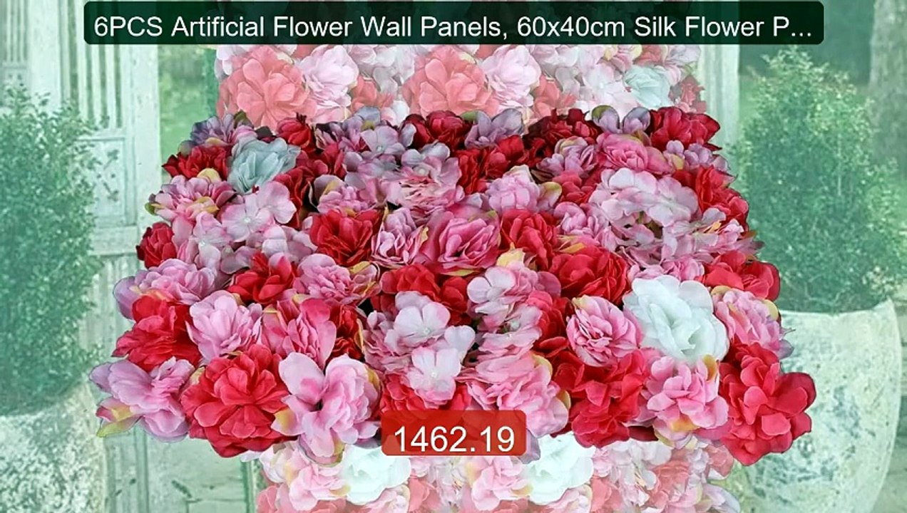 6PCS Artificial Flower Wall Panels, 60x40cm Silk Flower Privac... -- Best Buy 2026 | Great Quality!