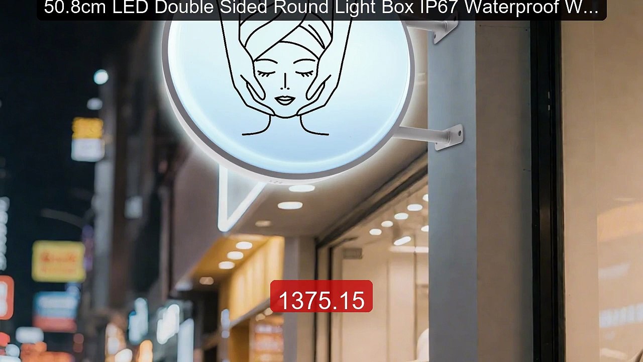 50.8cm LED Double Sided Round Light Box IP67 Waterproof Wall ... -- Amazing Value 2026 | Must Have!
