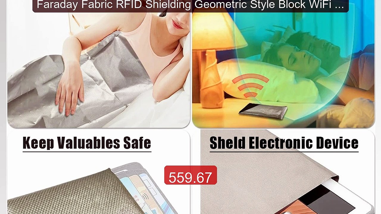 Faraday Fabric RFID Shielding Geometric Style Block WiFi Anti-Radia... -- Top Rated 2026 | Buy Now!