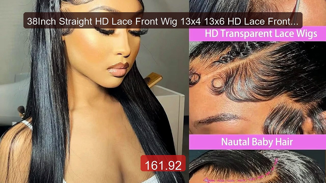 38Inch Straight HD Lace Front Wig 13x4 13x6 HD Lace Frontal Hu... -- Best Buy 2026 | Great Quality!