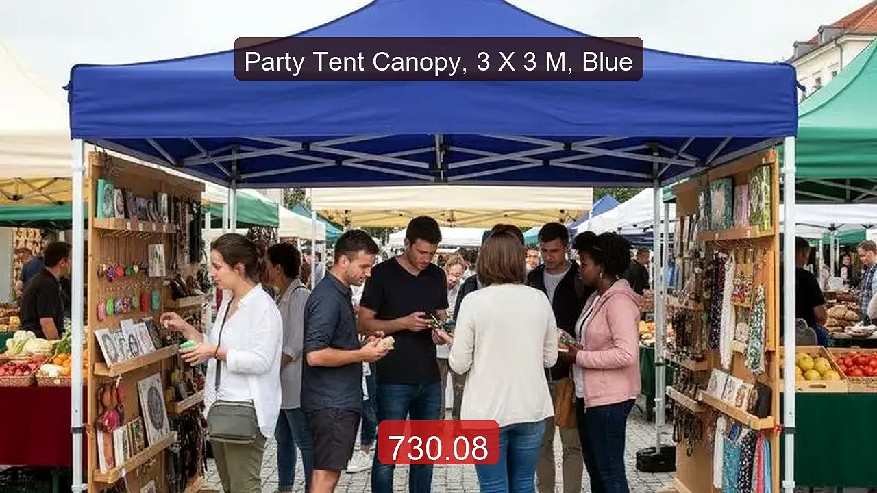 Party Tent Canopy, 3 X 3 M, Blue -- Hot Deal 2026 | Limited Offer!