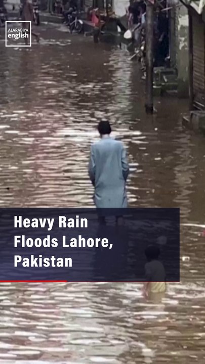 Heavy Rain Floods Lahore, Pakistan