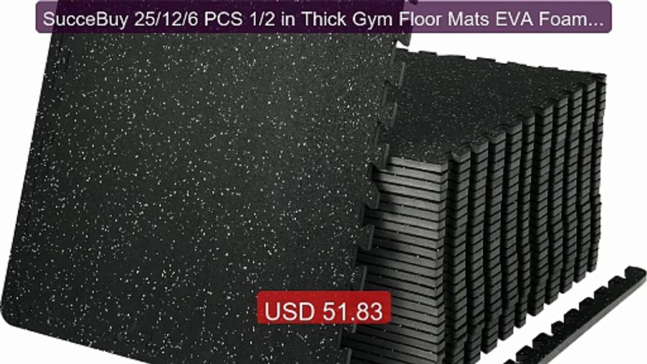 SucceBuy 25/12/6 PCS 1/2 in Thick Gym Floor Mats EVA Foam & R... -- Amazing Value 2026 | Must Have!