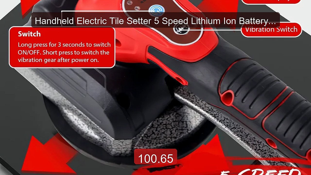 Handheld Electric Tile Setter 5 Speed Lithium Ion Battery 125mm Dia... -- Top Rated 2026 | Buy Now!