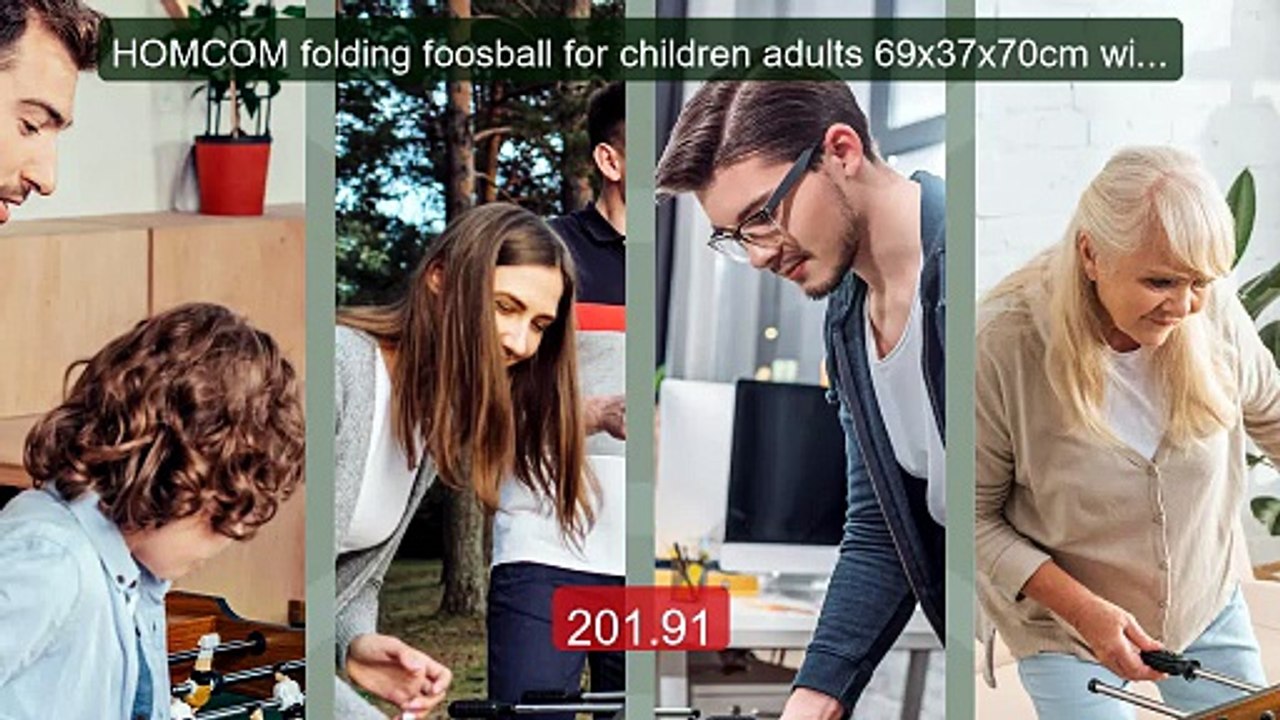 HOMCOM folding foosball for children adults 69x37x70cm with 2 ... -- Hot Deal 2026 | Limited Offer!