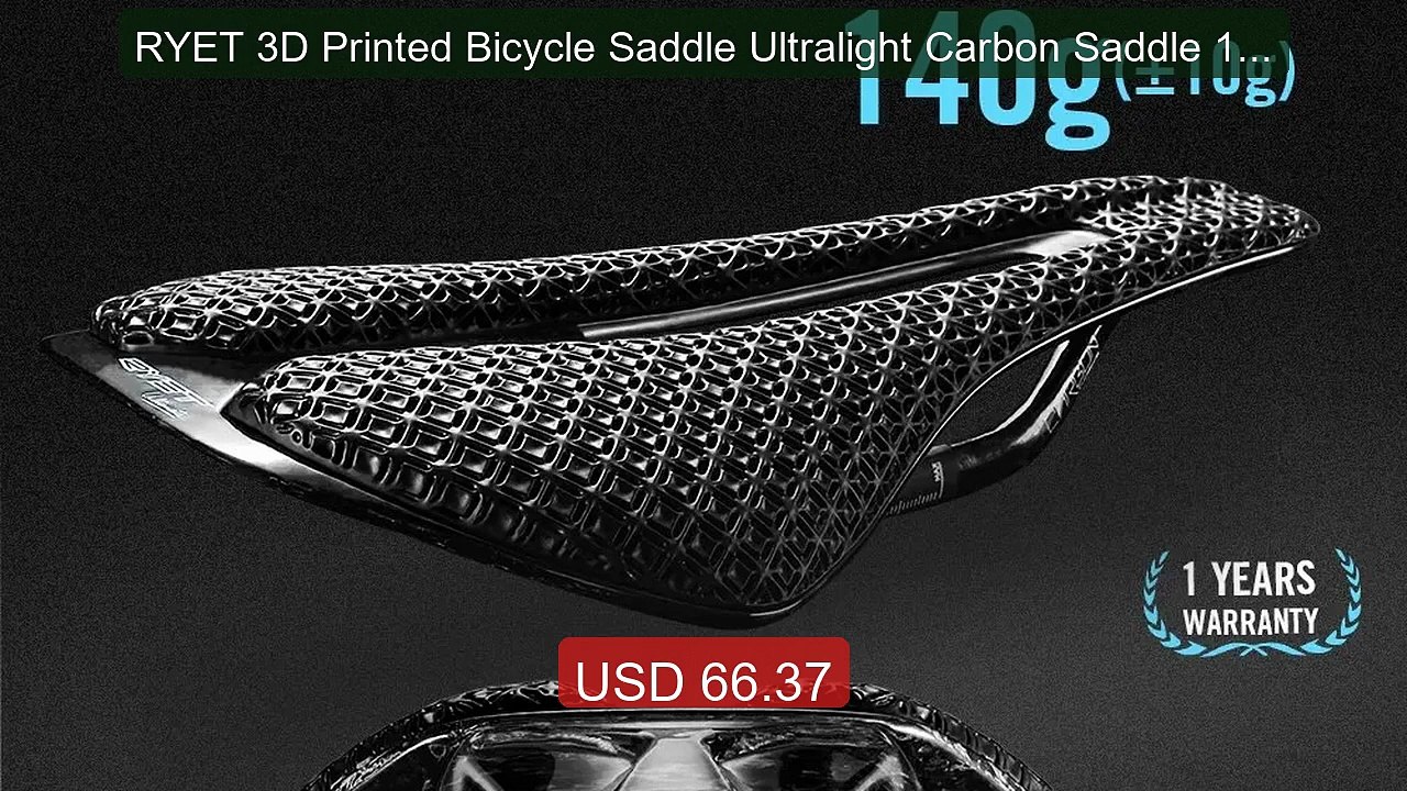 RYET 3D Printed Bicycle Saddle Ultralight Carbon Saddle 135/143mm ... -- Best Deal 2026 | Shop Now!