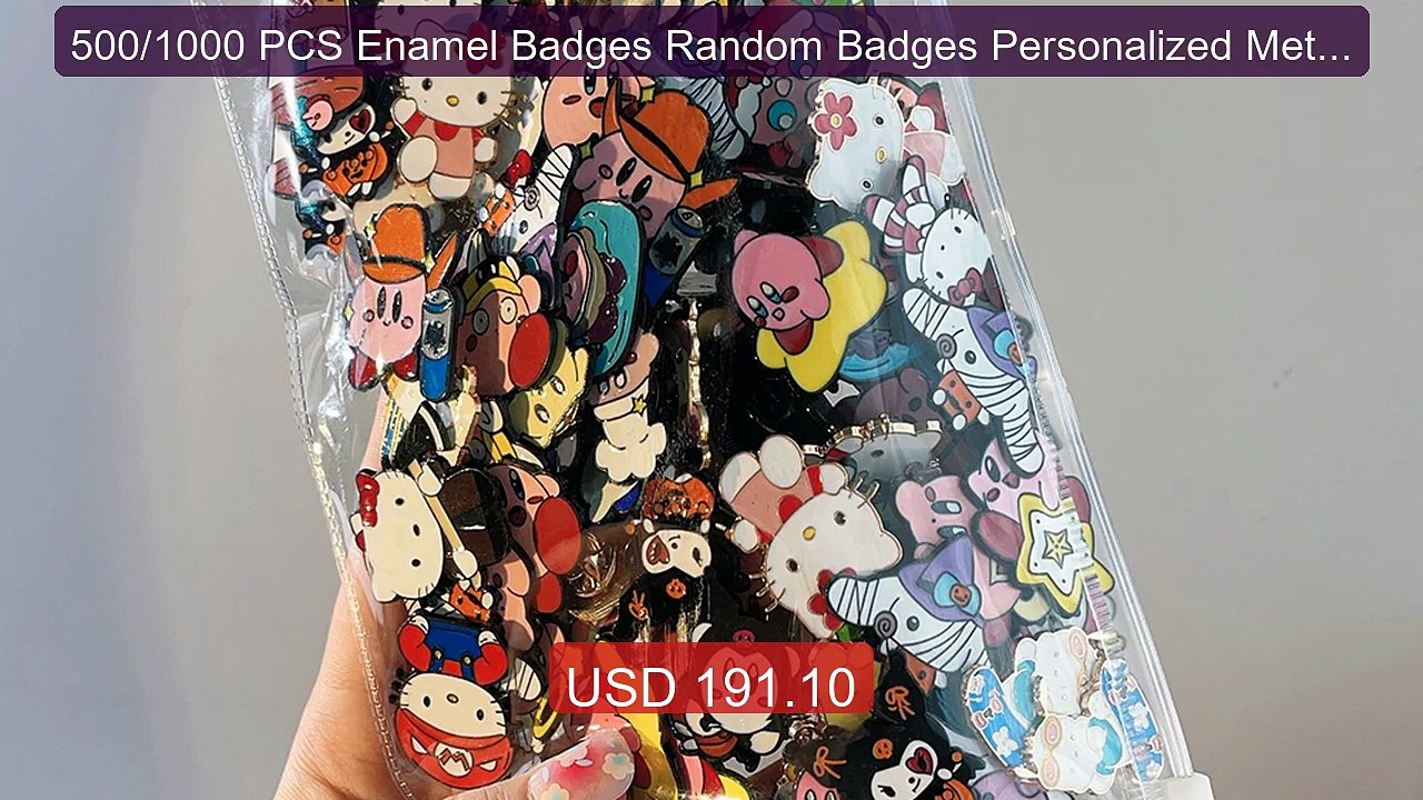 500/1000 PCS Enamel Badges Random Badges Person...
