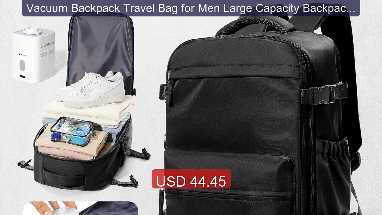 Vacuum Backpack Travel Bag for Men Large Capacity Backpack Bus... -- Best Buy 2026 | Great Quality!