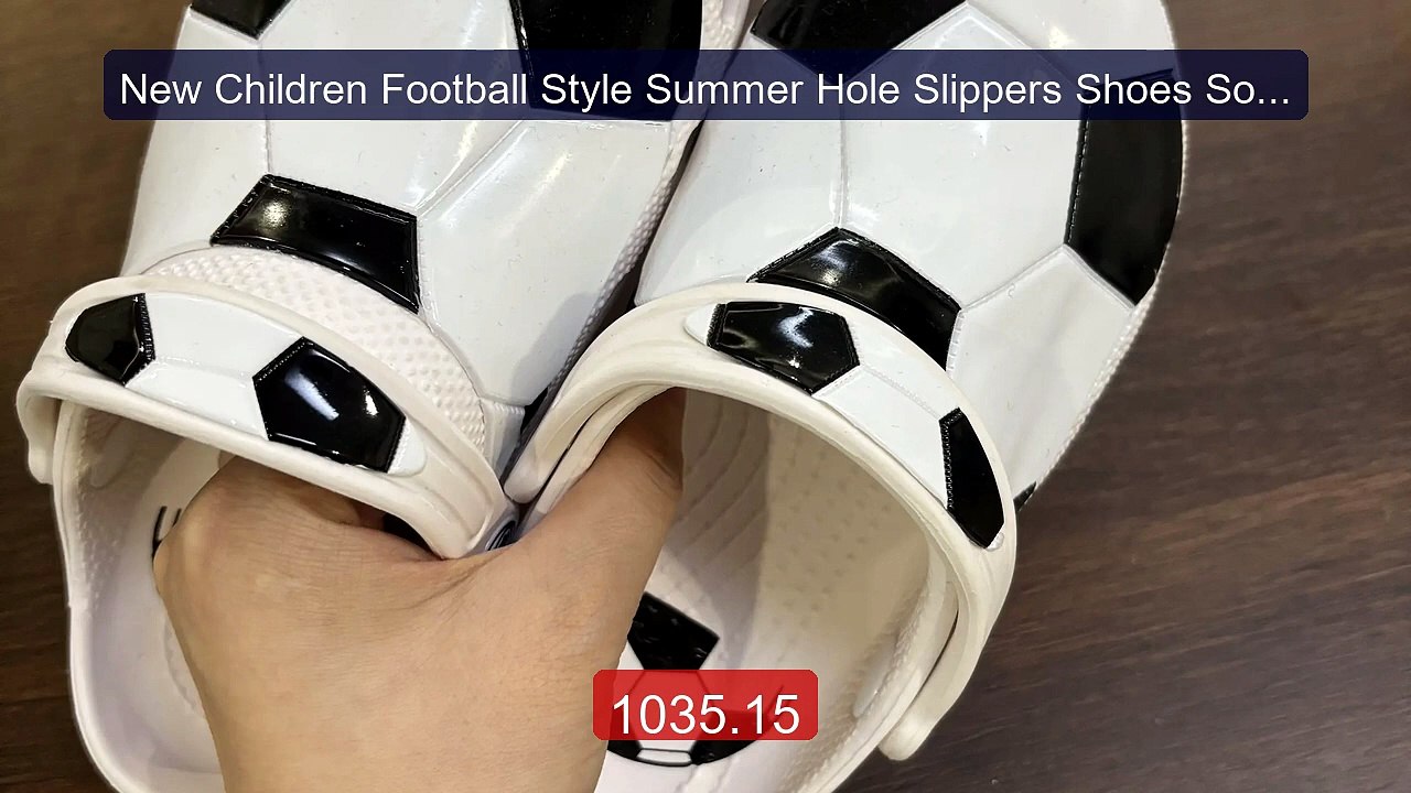 New Children Football Style Summer Hole Slippers Shoes Soft-Soled B... -- Top Rated 2026 | Buy Now!