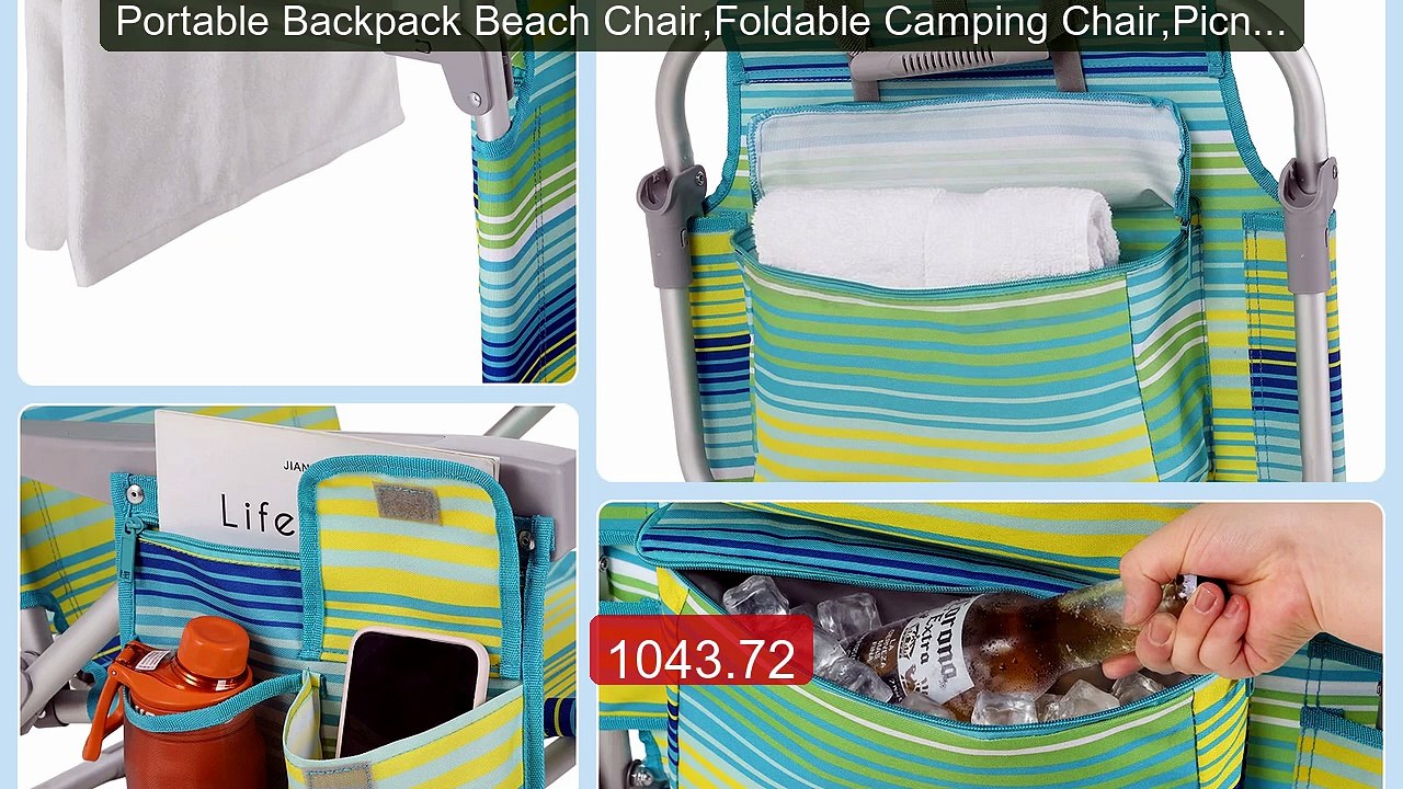Portable Backpack Beach Chair,Foldable Camping Chair,Picnic C... -- Amazing Value 2026 | Must Have!