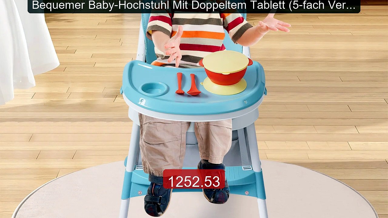 Bequemer Baby-Hochstuhl Mit Doppeltem Tablett (5-fach Verstel... -- Amazing Value 2026 | Must Have!