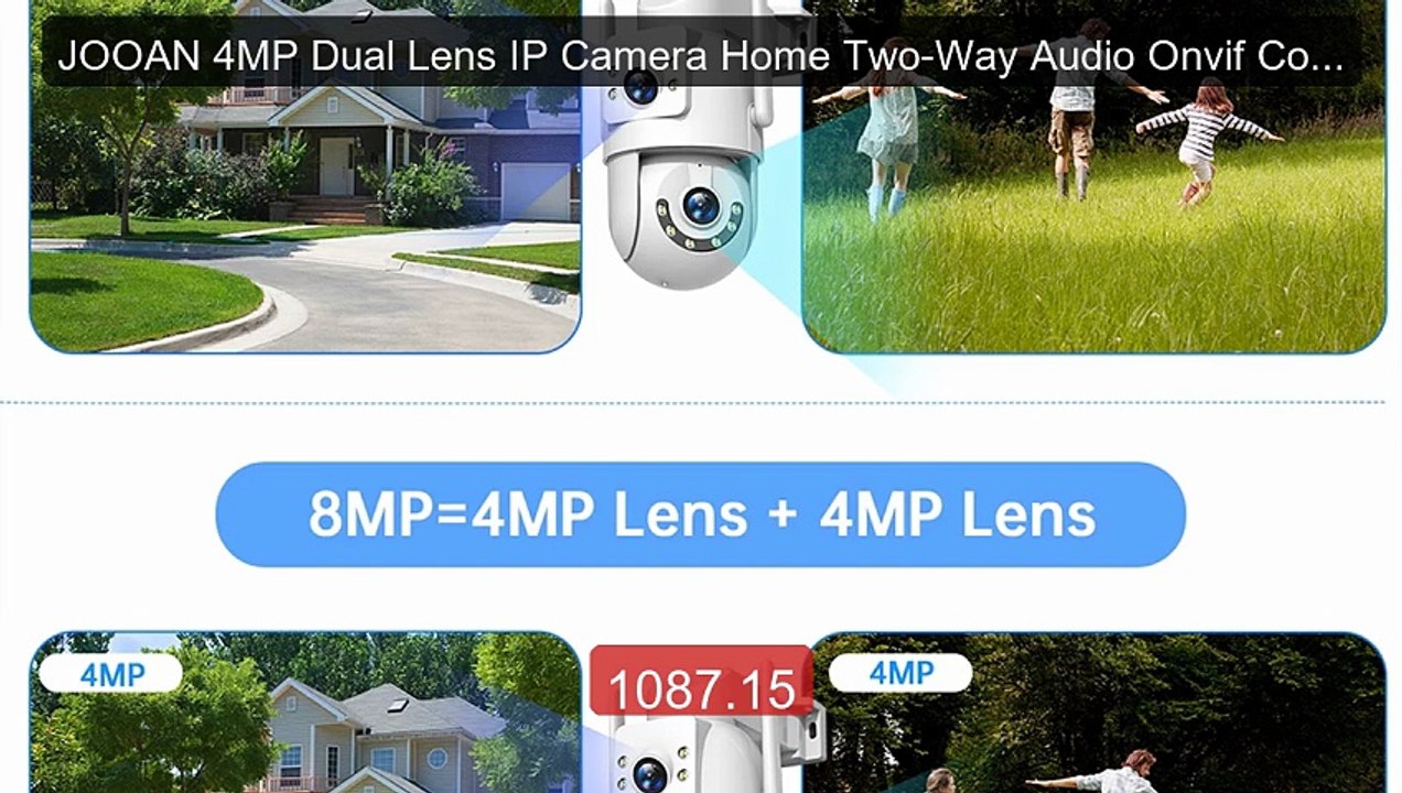 JOOAN 4MP Dual Lens IP Camera Home Two-Way Audio Onvif Color N... -- Hot Deal 2026 | Limited Offer!