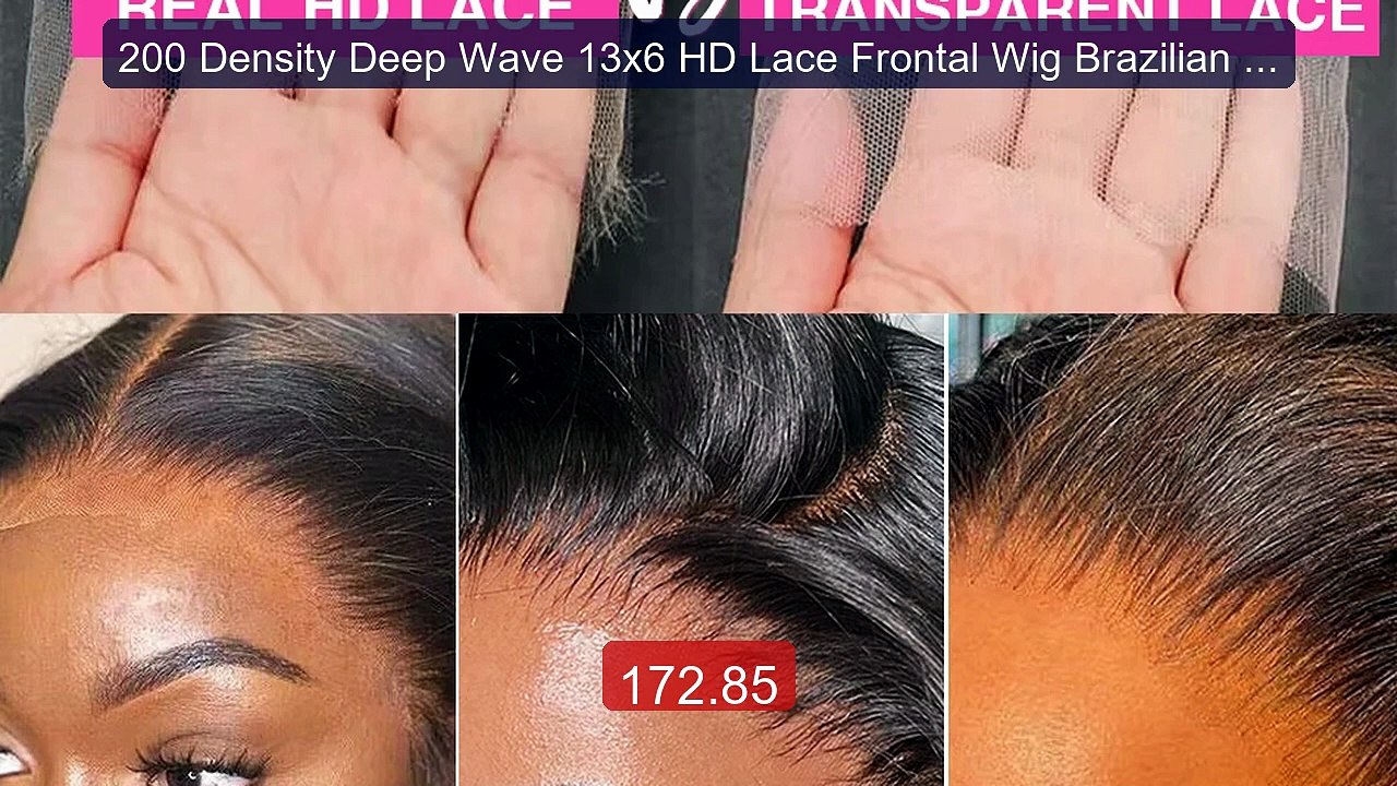 200 Density Deep Wave 13x6 HD Lace Frontal Wig Brazilian 30... -- Top Pick 2026 | Unbeatable Price!