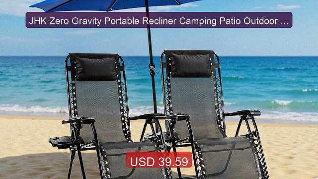 JHK Zero Gravity Portable Recliner Camping Patio Outdoor Ga... Top Pick 2026 | Unbeatable Price!