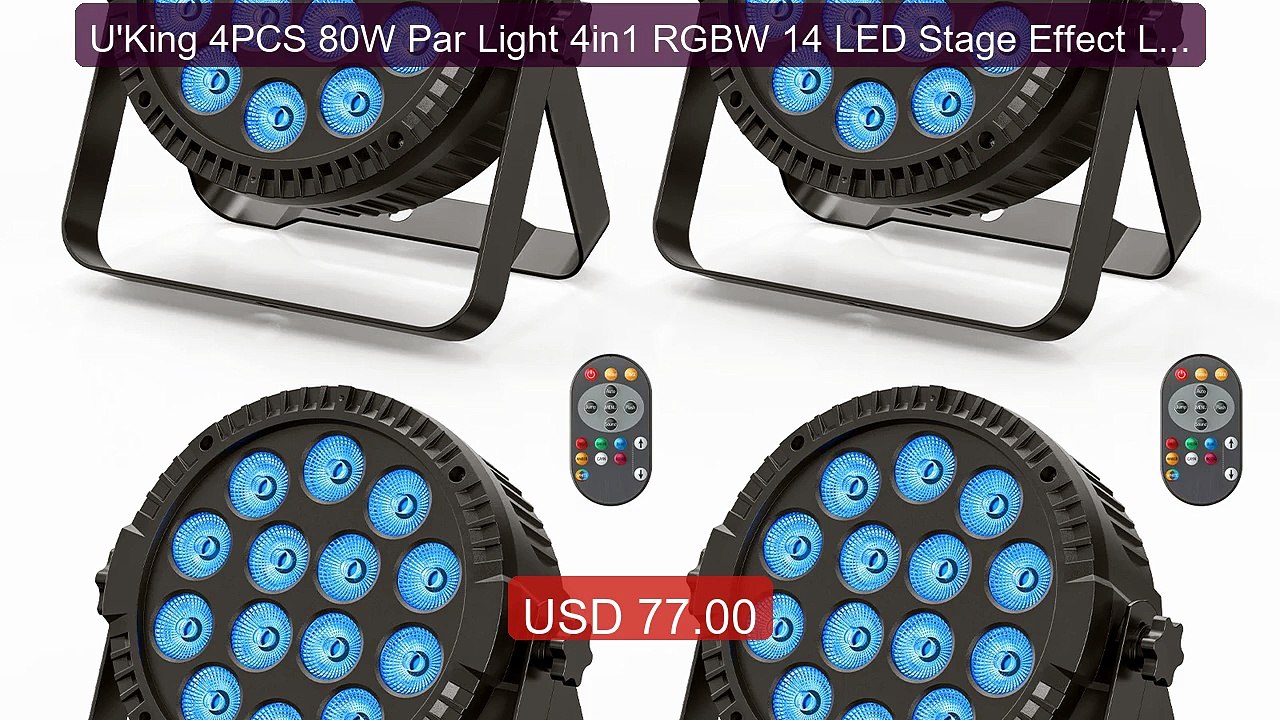 U'King 4PCS 80W Par Light 4in1 RGBW 14 LED Stage Effect Light DMX5... -- Best Deal 2026 | Shop Now!