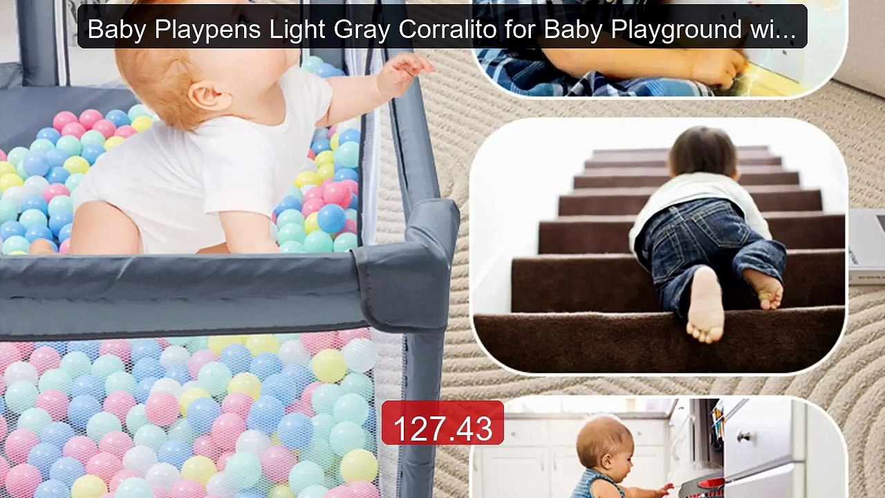Baby Playpens Light Gray Corralito for Baby Playground with P... -- Amazing Value 2026 | Must Have!