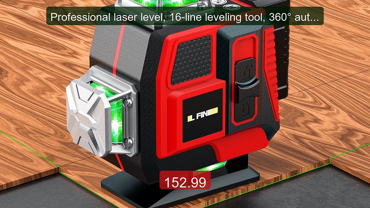 Professional laser level, 16-line leveling tool, 360° auto-le... -- Amazing Value 2026 | Must Have!