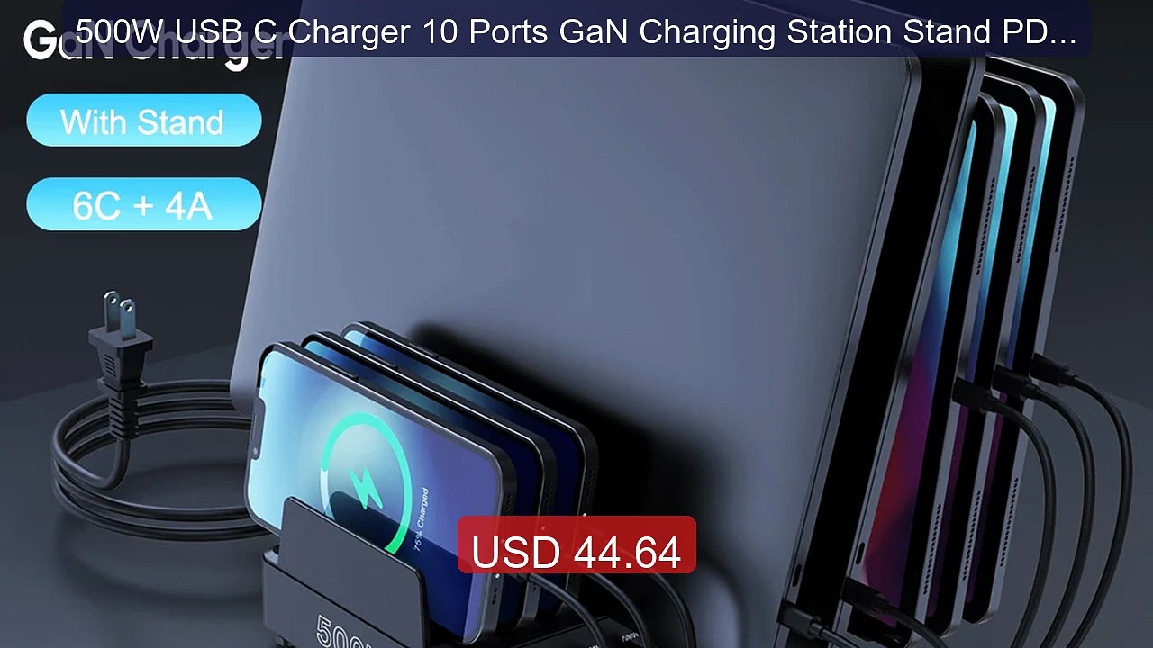 500W USB C Charger 10 Ports GaN Charging Station Stand PD 100W... -- Hot Deal 2026 | Limited Offer!