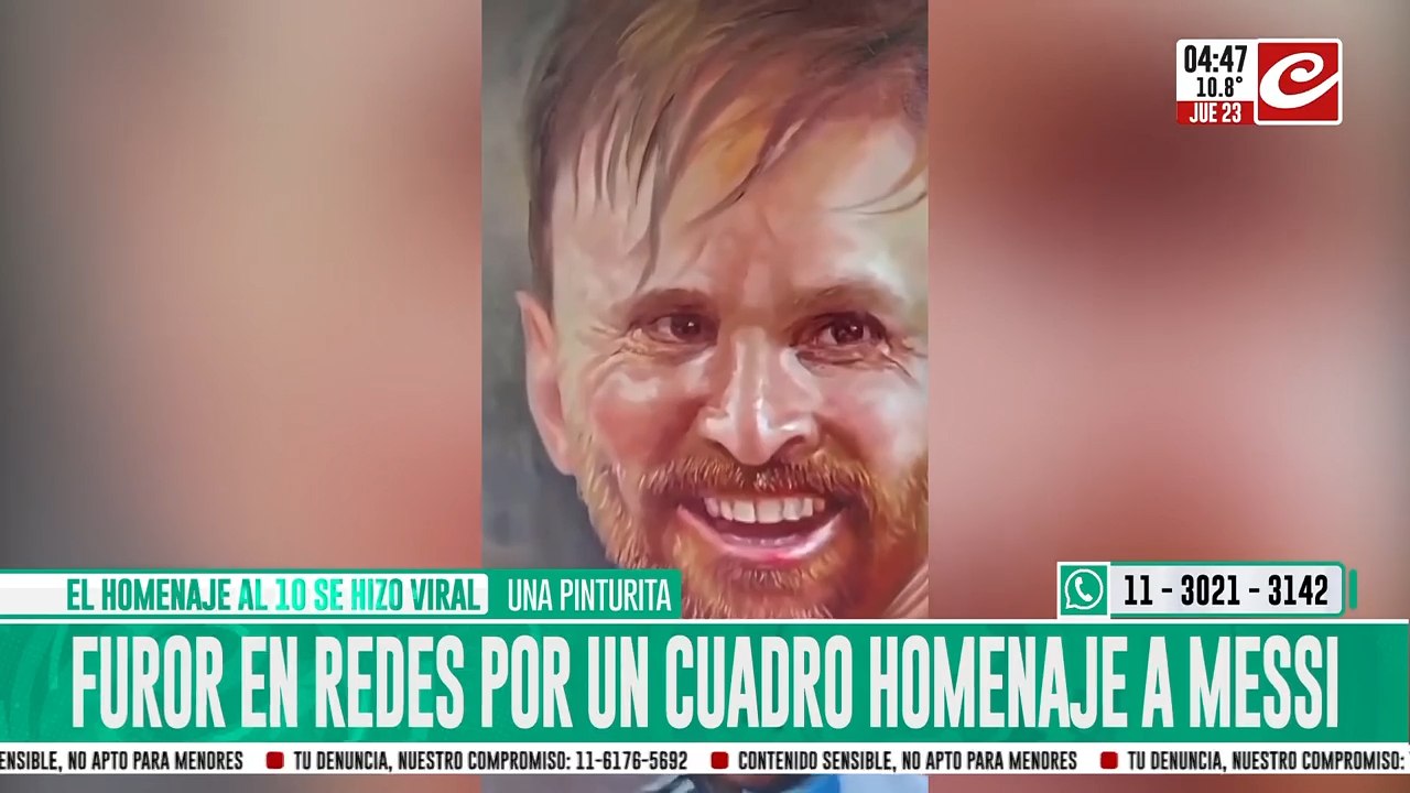 El cuadro en homenaje a Messi que se hizo viral en las redes