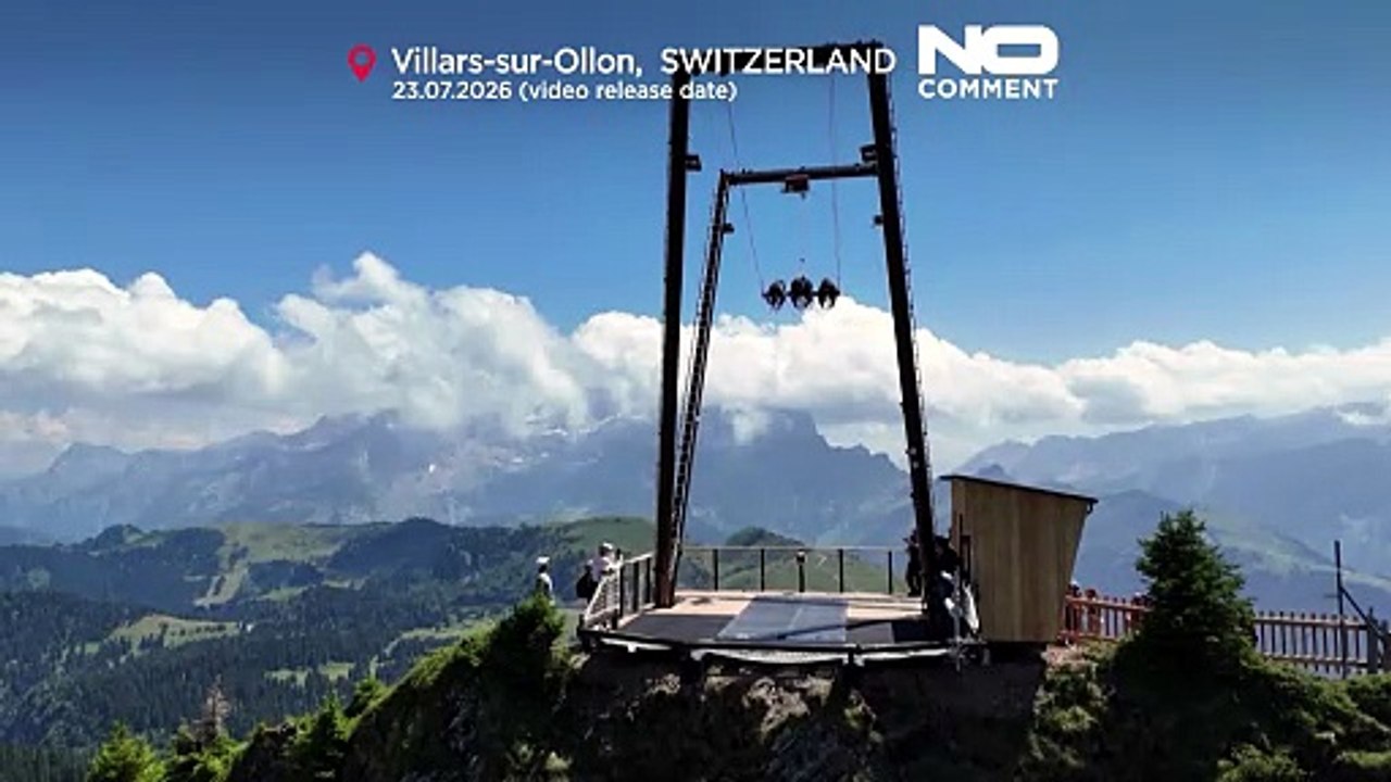 Balançoire géante: sensations fortes au-dessus des Alpes suisses