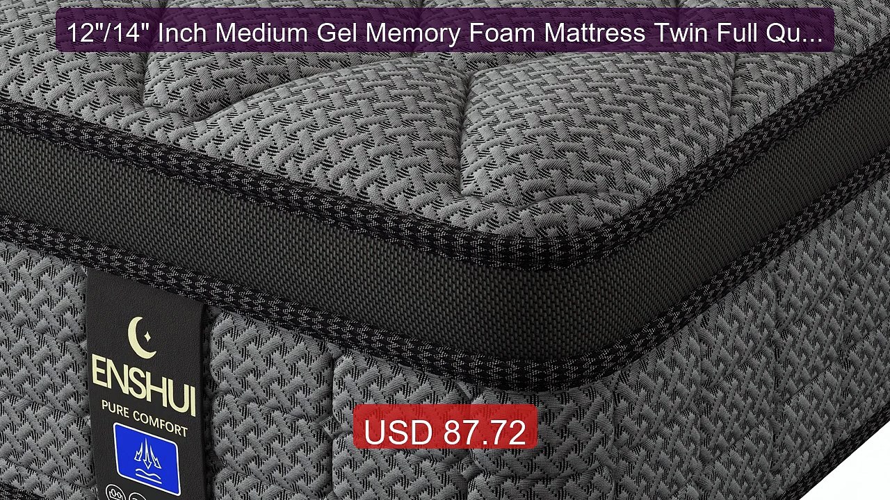 12"/14" Inch Medium Gel Memory Foam Mattress Twin Full Queen King M... -- Top Rated 2026 | Buy Now!