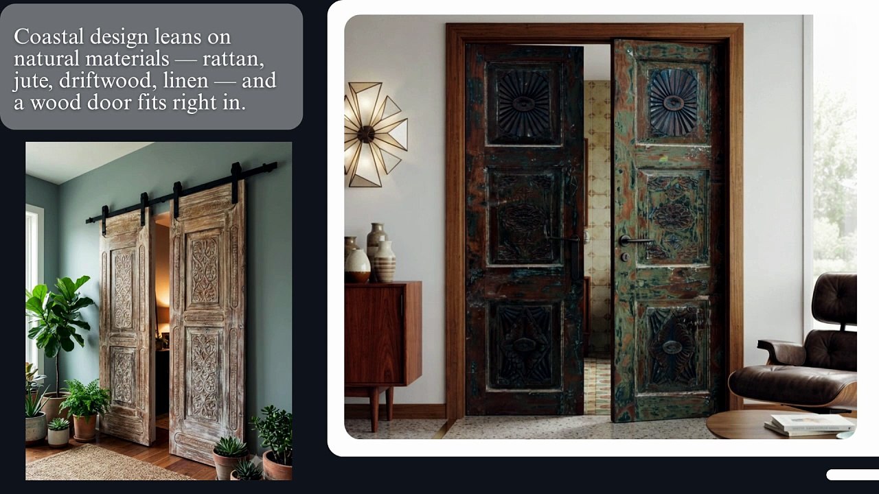 Natural Wood Doors and the Behr Coastal Palette