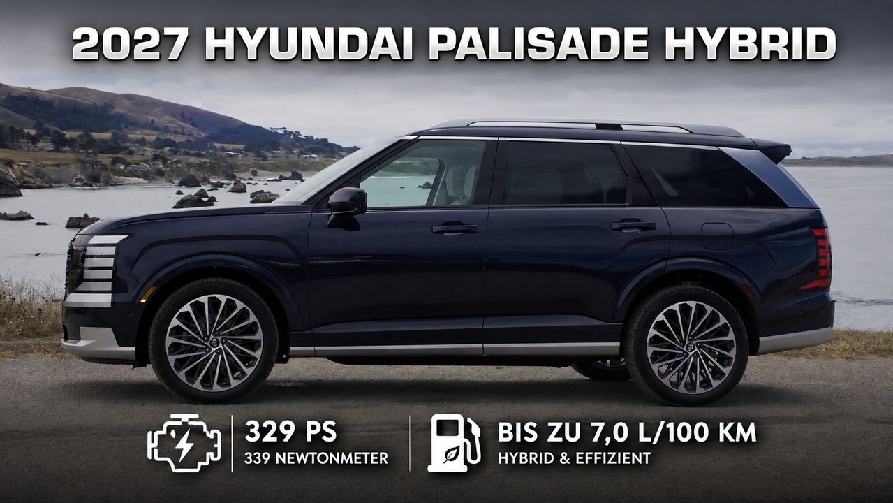 2027 Hyundai Palisade Hybrid Metallicblau | Offizielle Änderungen 2027