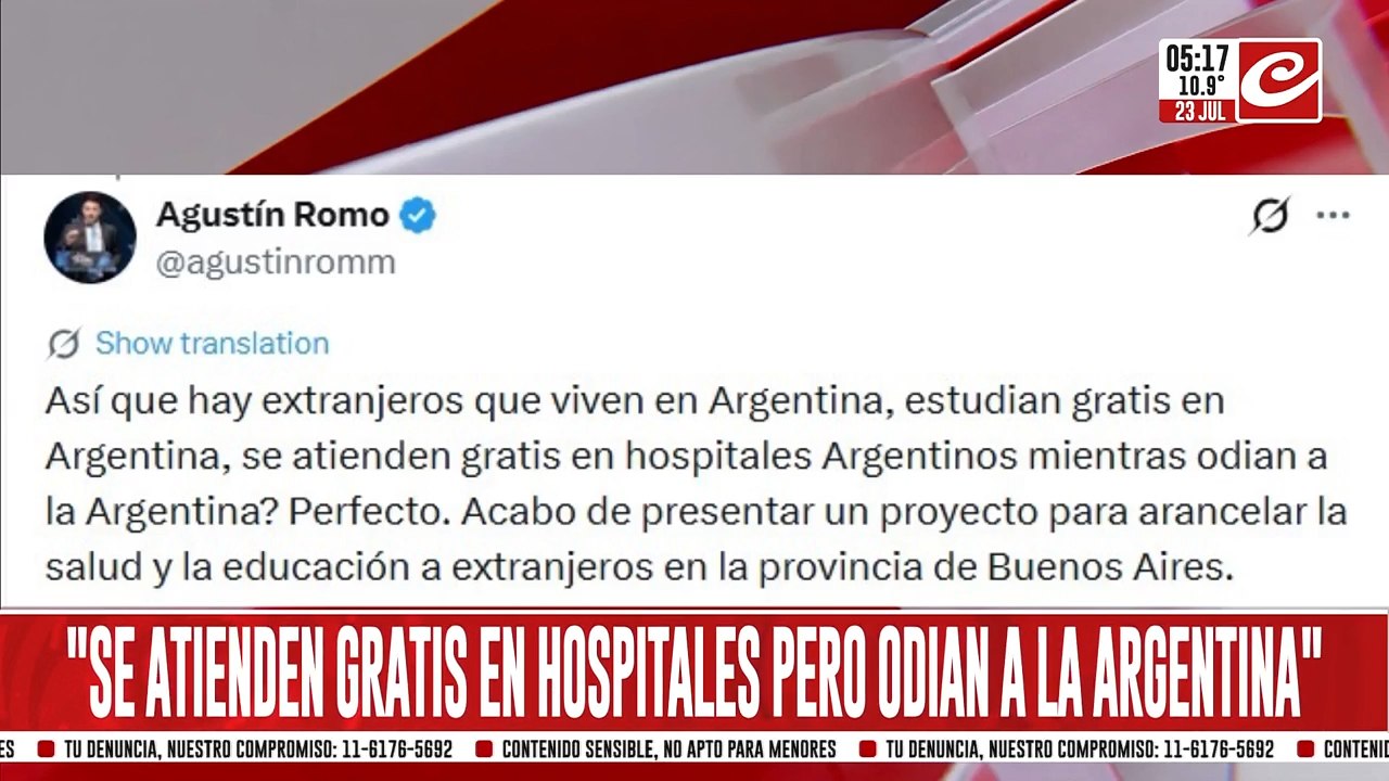 Diputado propone cobrar salud y educación a extranjeros residentes en Argentina