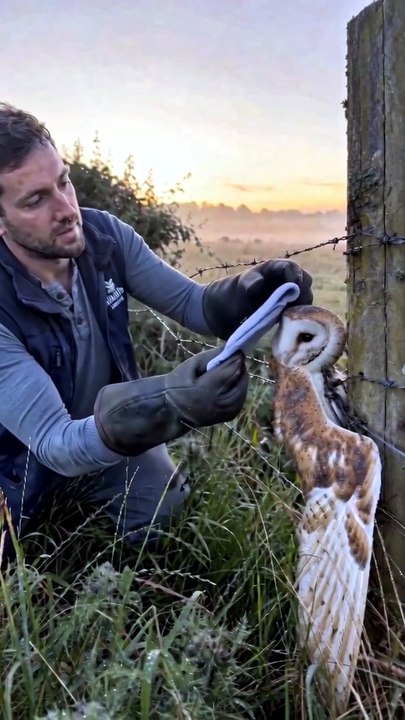 A Careful Barn Owl Rescue🦉