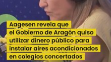 Aagesen revela que el Gobierno de Aragón solicitó usar dinero público estatal para instalar aires acondicionados en colegios concertados