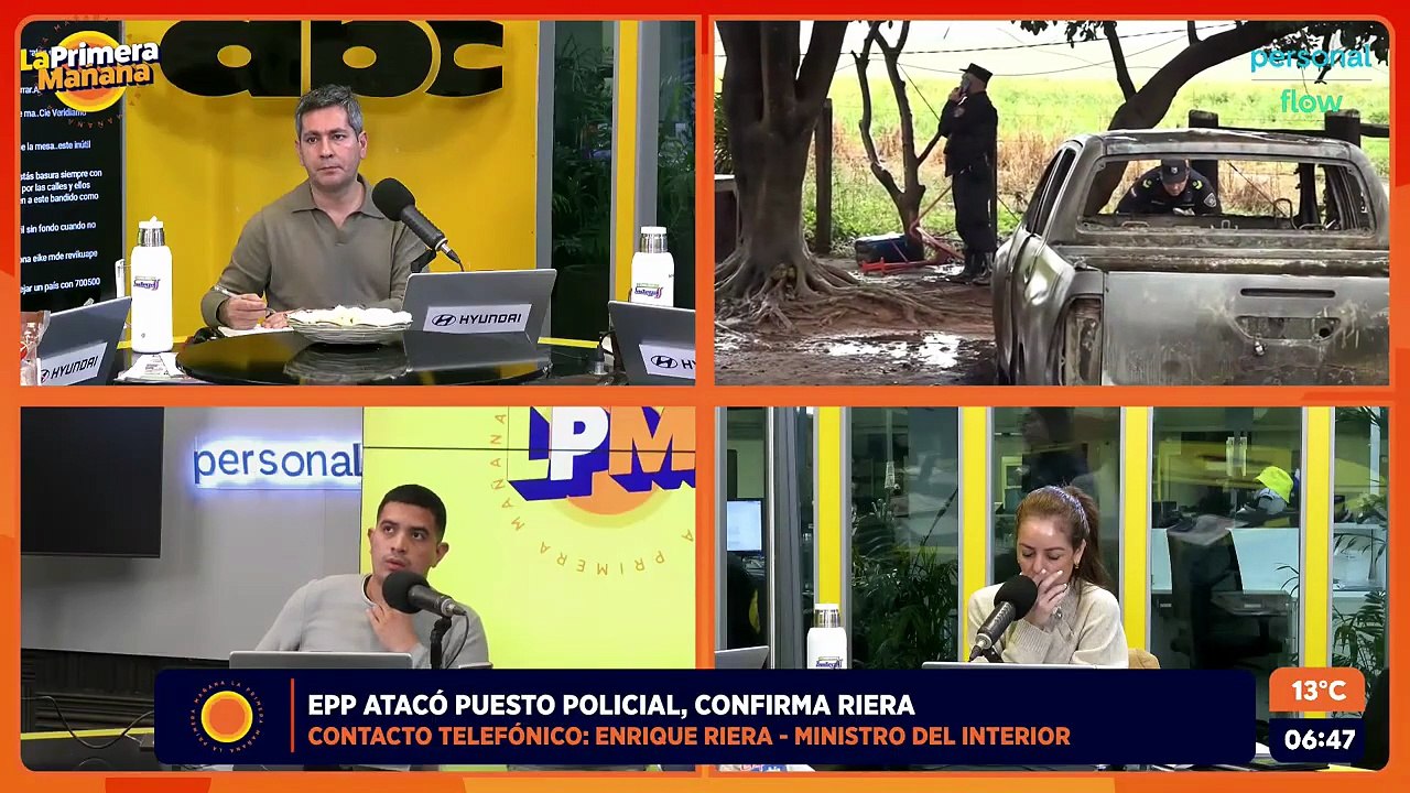 Caso as4lto a comisaría en Canindeyú: Enrique Riera ratifica que el EPP ejecutó el brutal ataque - Contacto telefónico con Enrique Riera, ministro del interior
