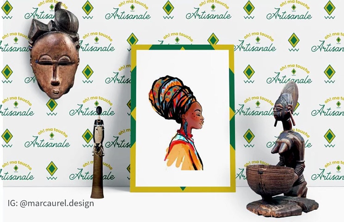 Brand identity design for an African craftsmen brand