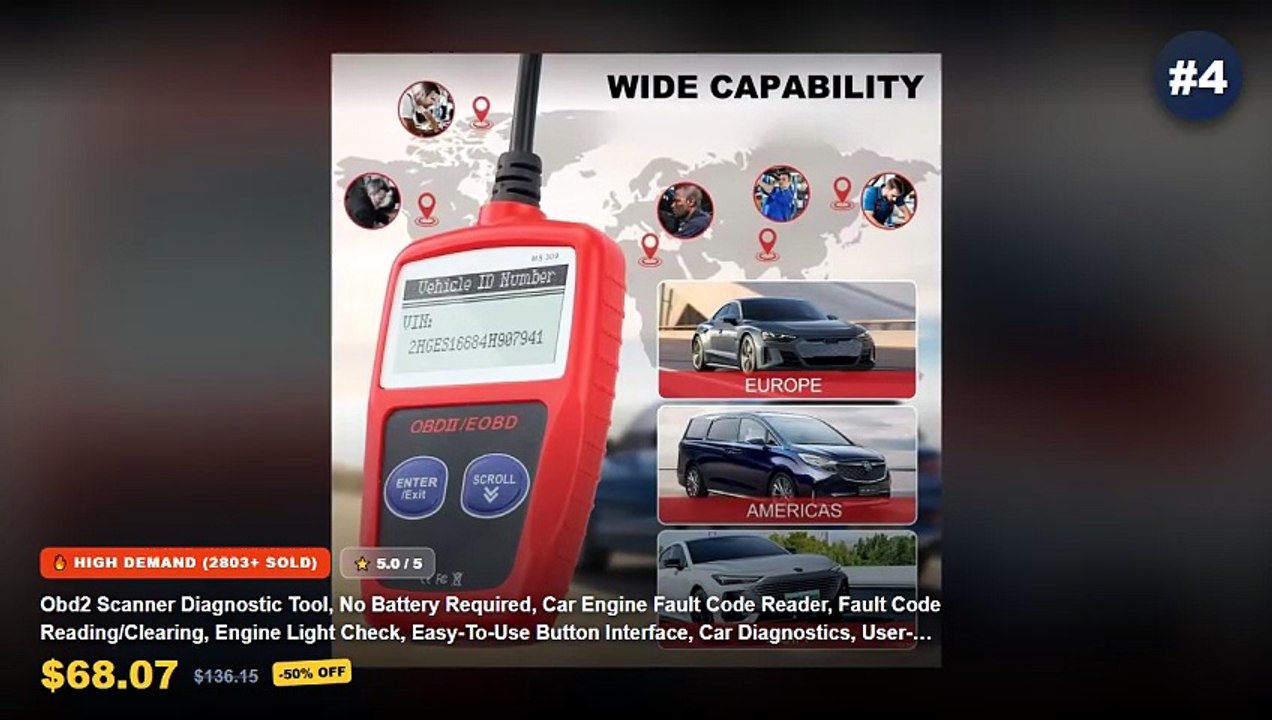 Top 5 Best Portable Obd2 Scanner (Must Have!) - Car Fault Diagnosis Tester V519 Obd Code Reader, Obd2 Scanner for Cleari...