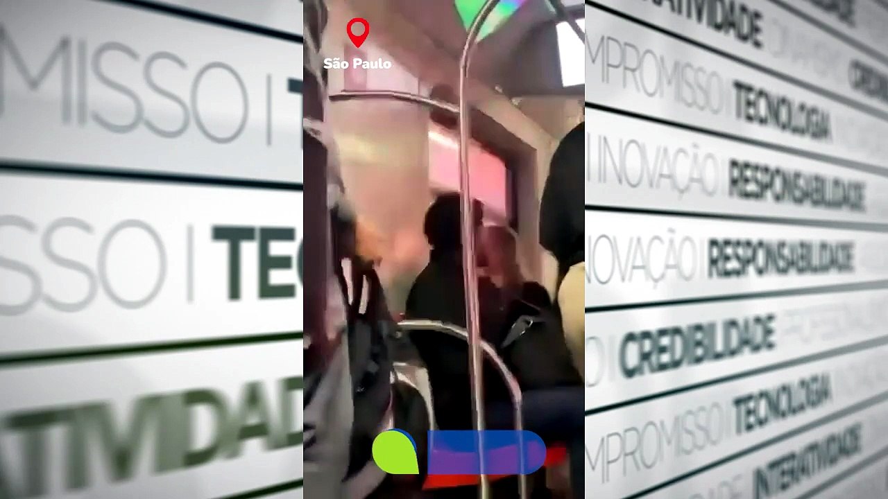 Vídeo mostra incêndio dentro do trem