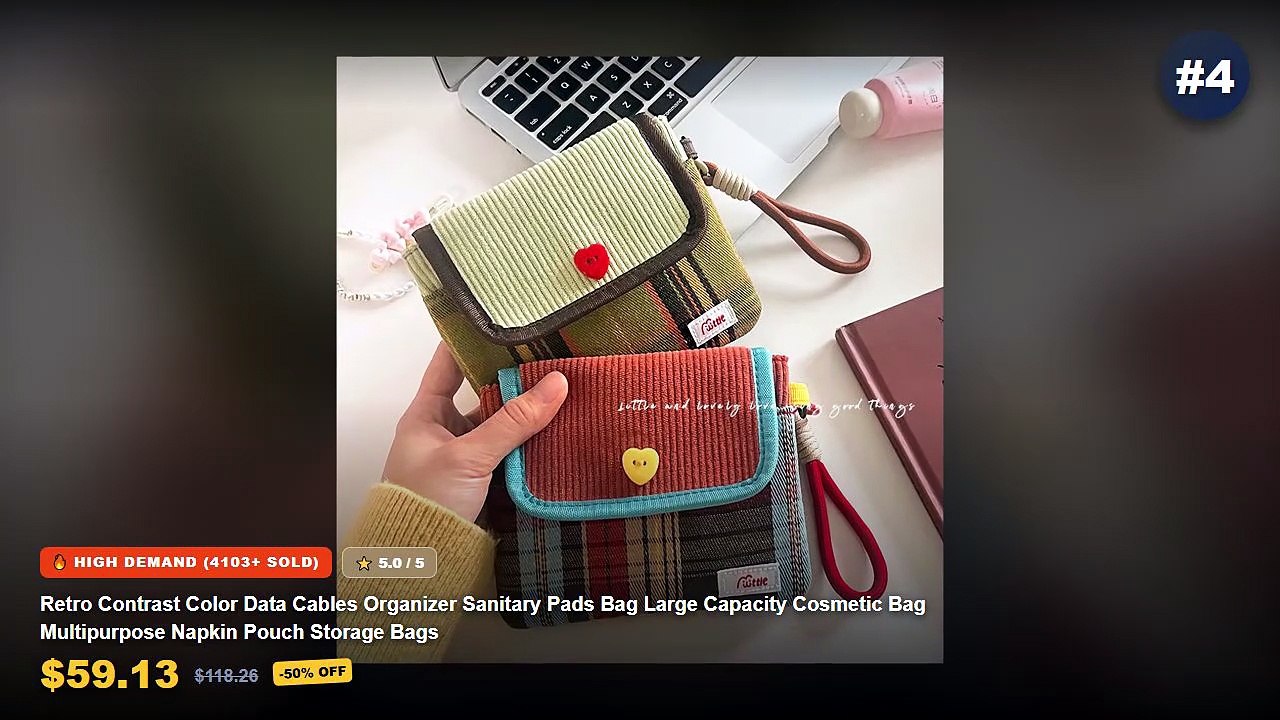 Ultimate Guide to the Best Retro Cable Organizer - Multifunctional Retro Color Mesh Storage Bag Cute Mini Coin Purse Por...