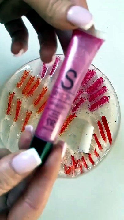 Coloring Slime with makeup | #diy #slime #asmr #makeup #relaxing