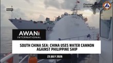 China uses water cannon against Philippine ship