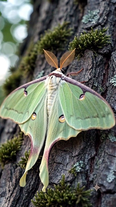 Luna Moth : The enchanting night flyer with glowing green wings