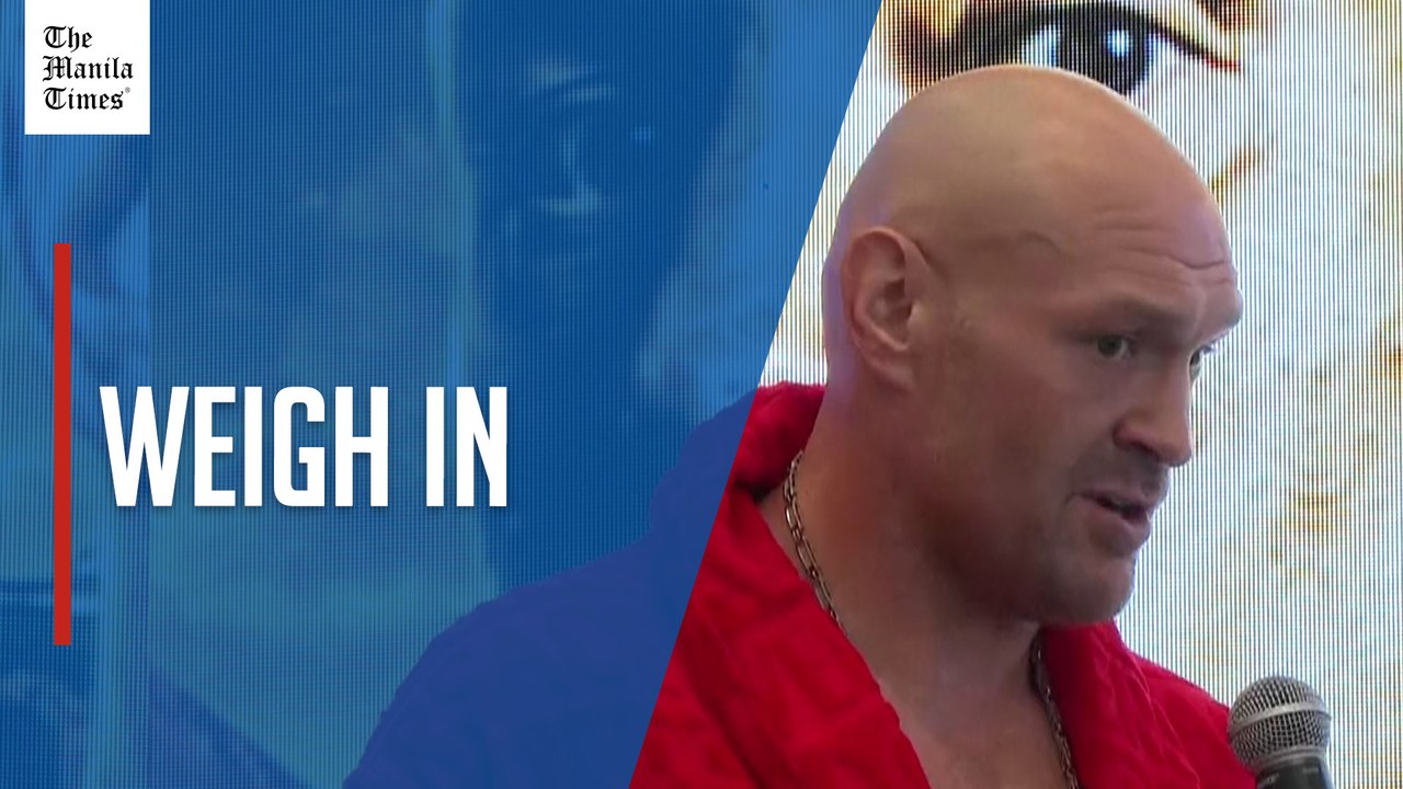 Tyson Fury weighs in before charity fight against heavier Mariusz Wach